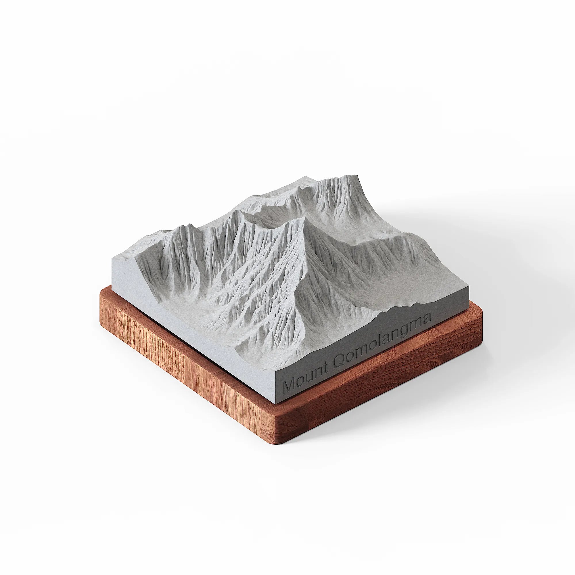 Mount Everest Concrete Model – 3D Topographic Desk Sculpture & Personalized Mountaineer Gift