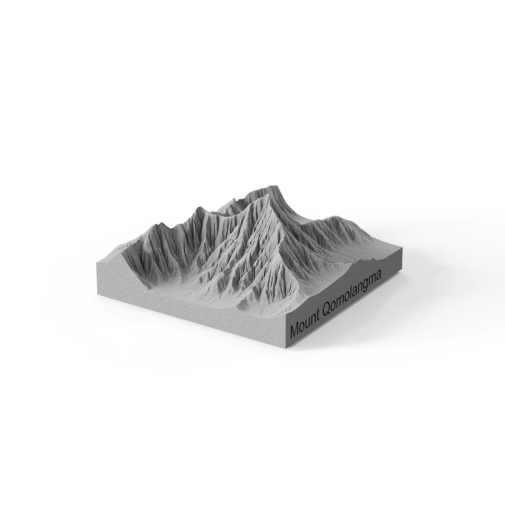 Mount Everest Concrete Model – 3D Topographic Desk Sculpture & Personalized Mountaineer Gift