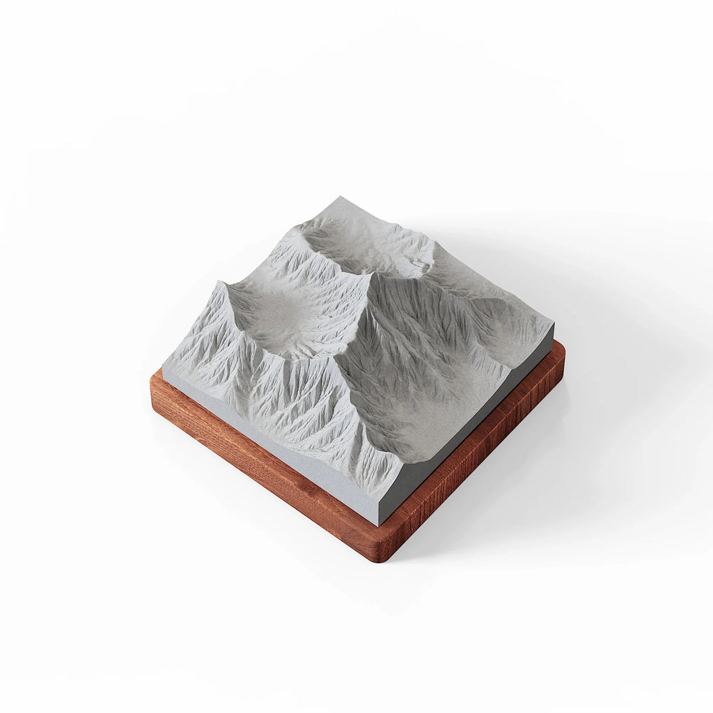 Mount Everest Concrete Model – 3D Topographic Desk Sculpture & Personalized Mountaineer Gift