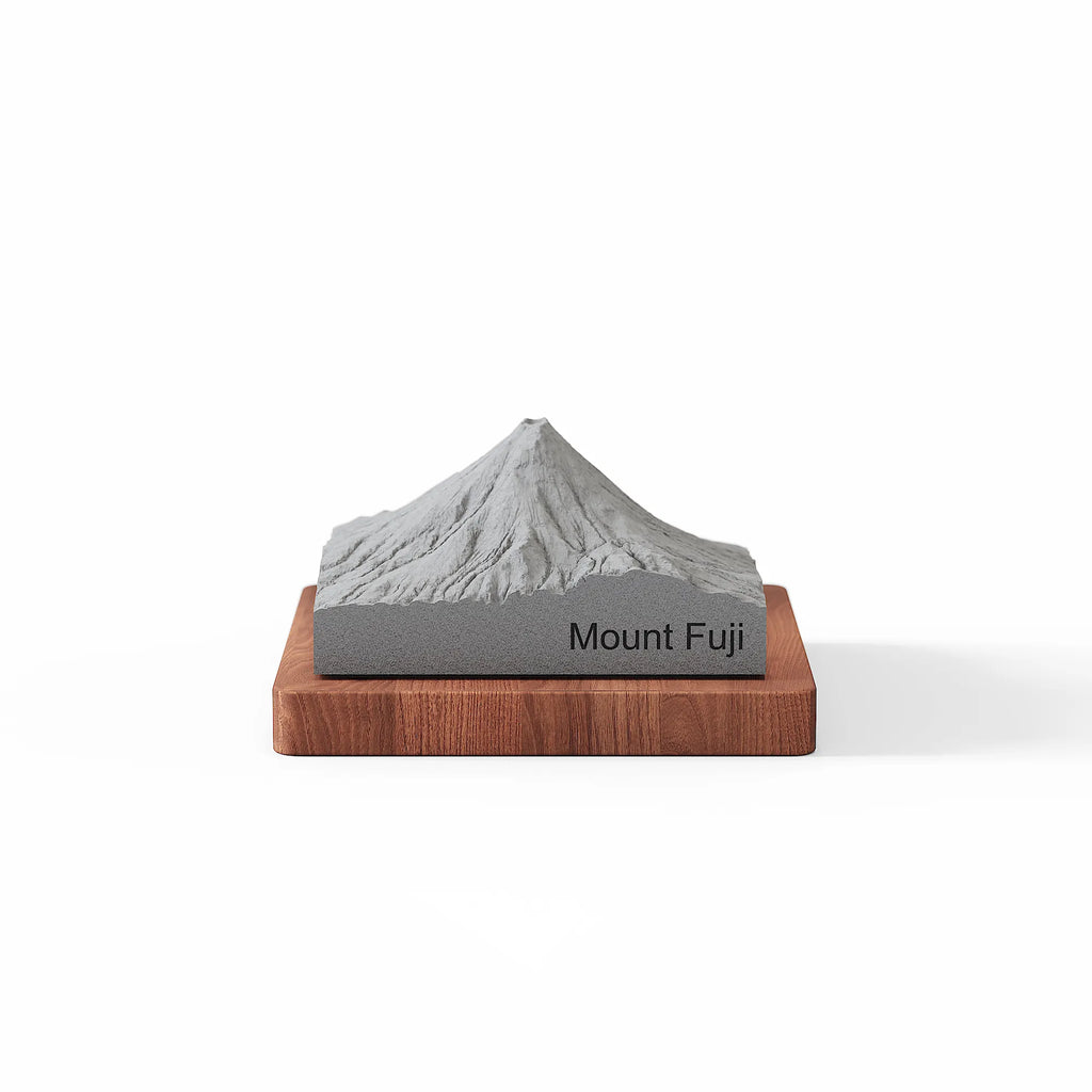 Mount Fuji Concrete Model – Minimalist Zen Desk Sculpture & Personalized Japan Gift