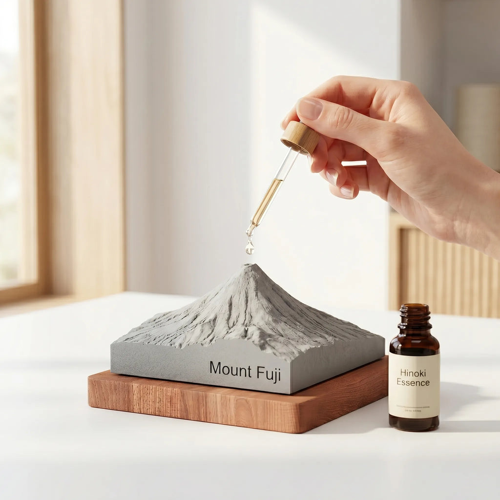 Mount Fuji Concrete Model – Minimalist Zen Desk Sculpture & Personalized Japan Gift