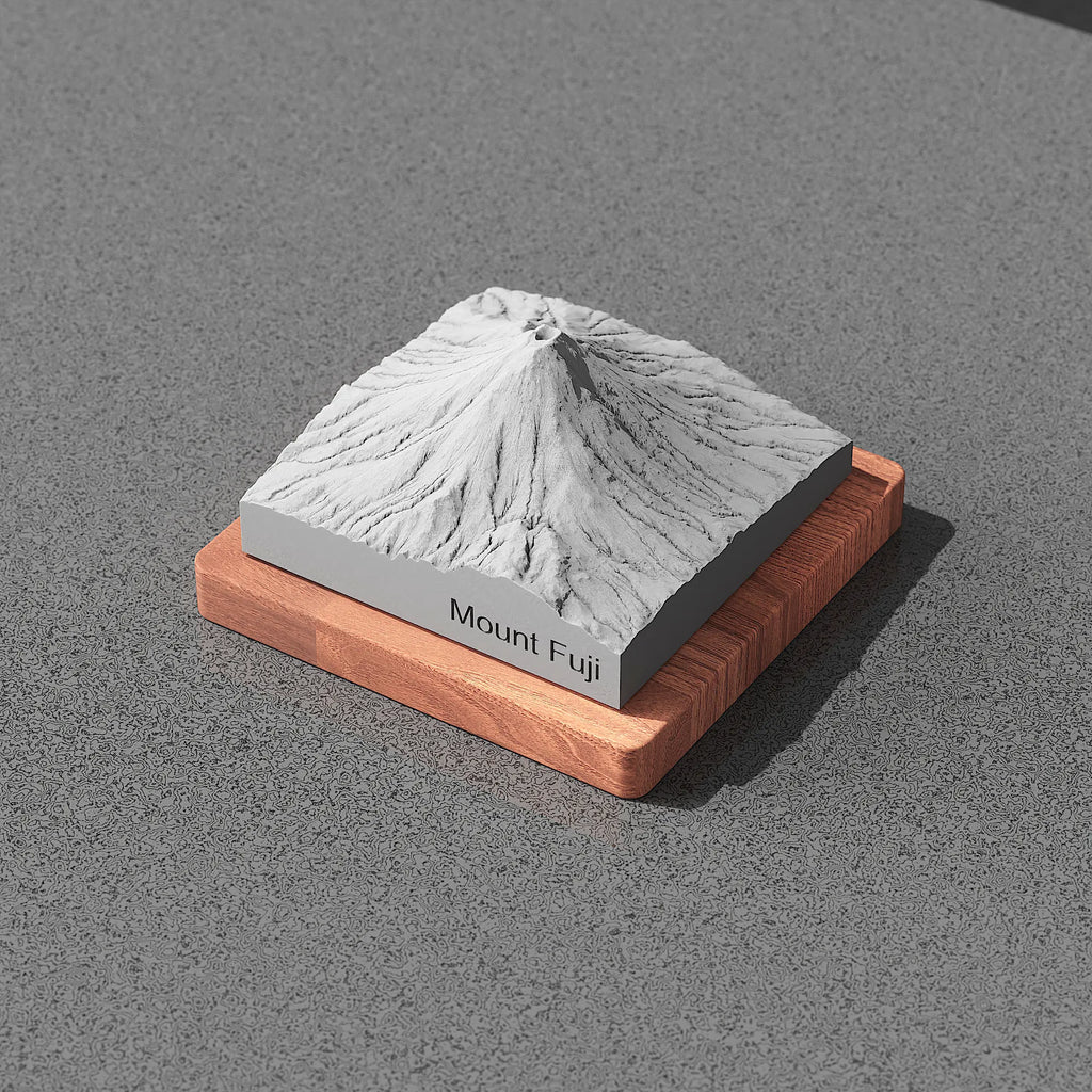 Mount Fuji Concrete Model – Minimalist Zen Desk Sculpture & Personalized Japan Gift