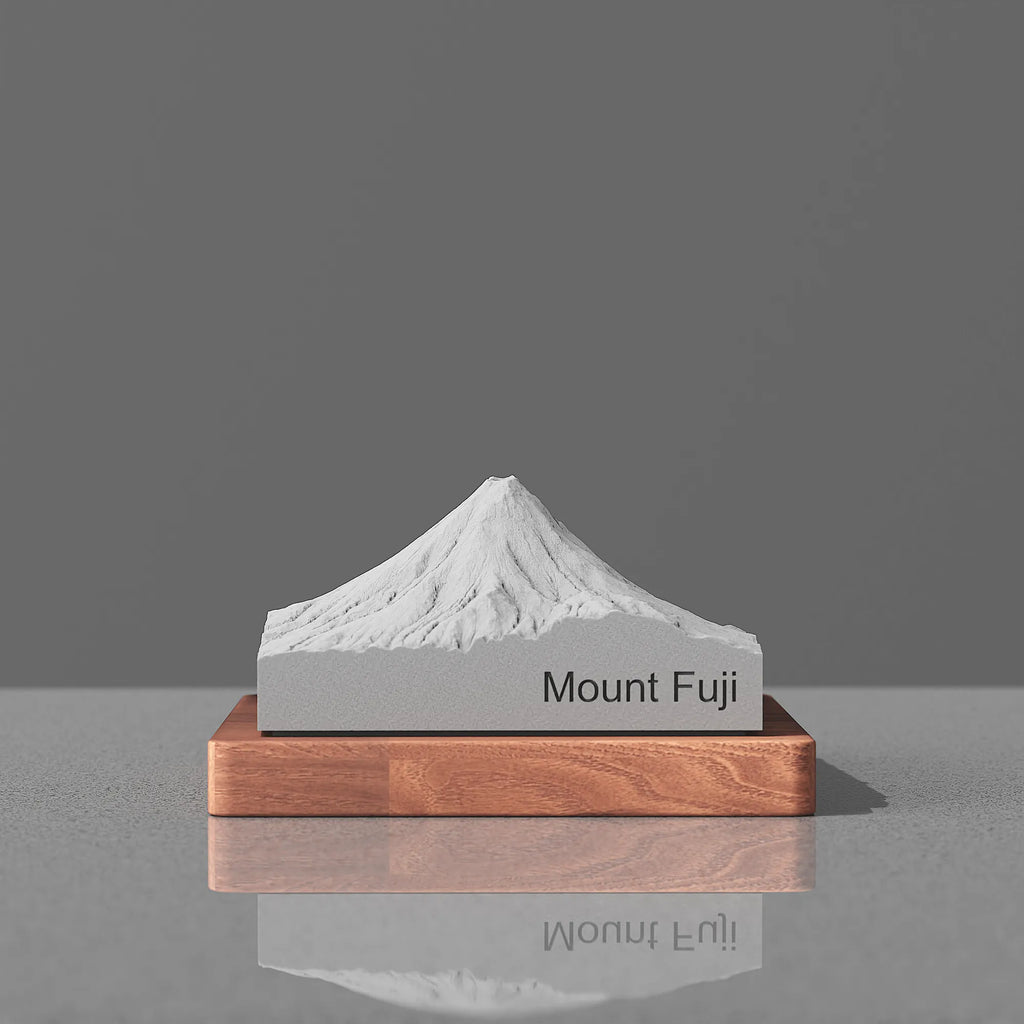 Mount Fuji Concrete Model – Minimalist Zen Desk Sculpture & Personalized Japan Gift