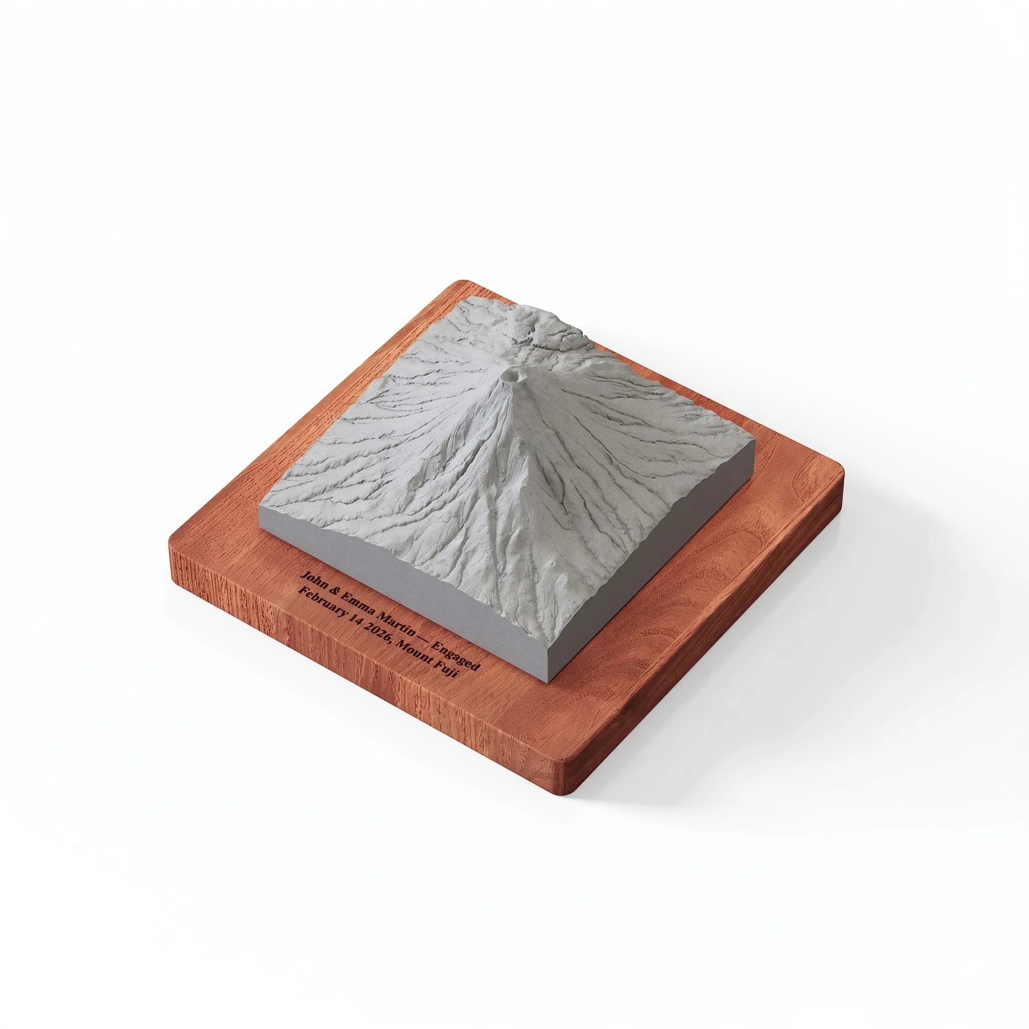 Mount Fuji Concrete Model – Minimalist Zen Desk Sculpture & Personalized Japan Gift