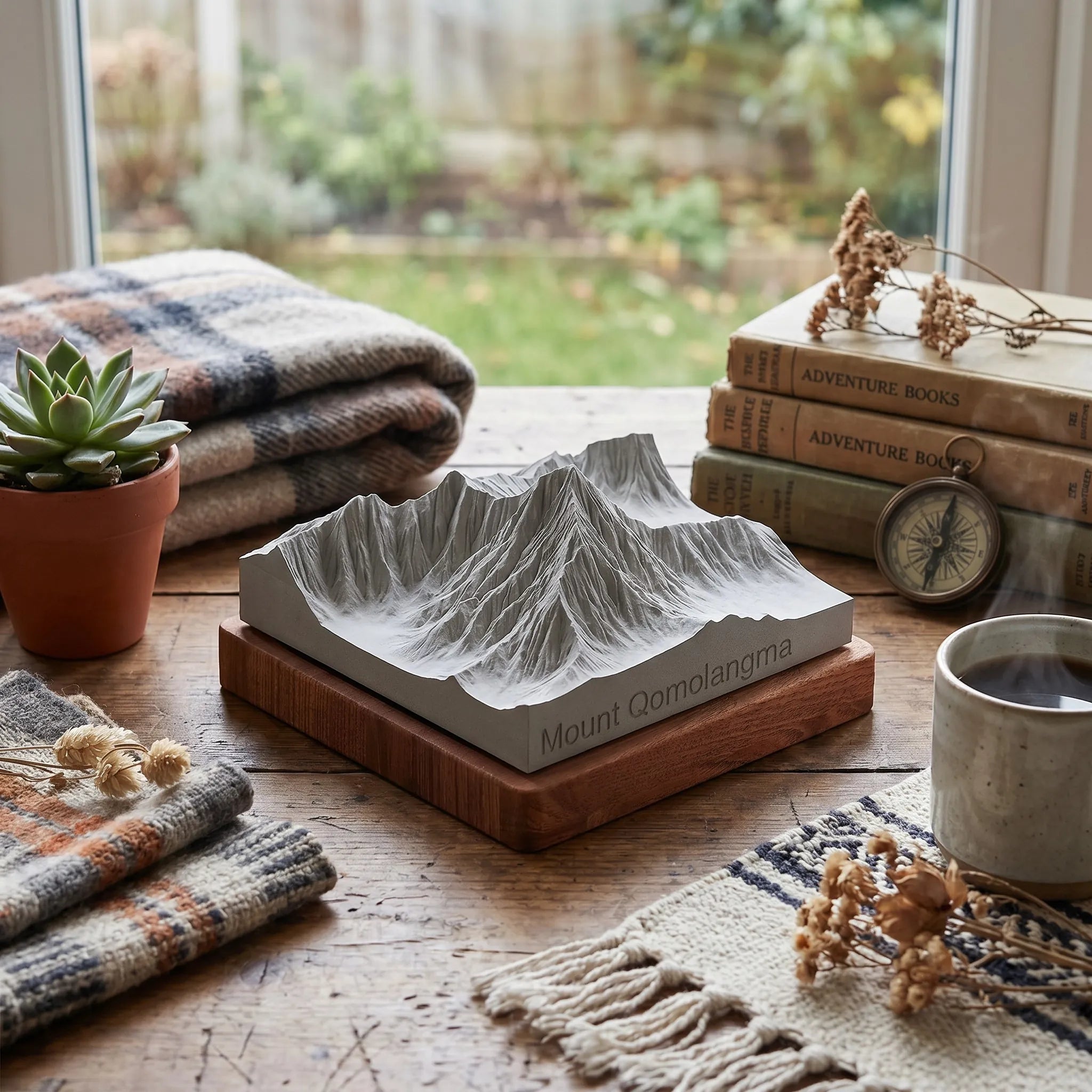 Mount Fuji Concrete Model – Minimalist Zen Desk Sculpture & Personalized Japan Gift