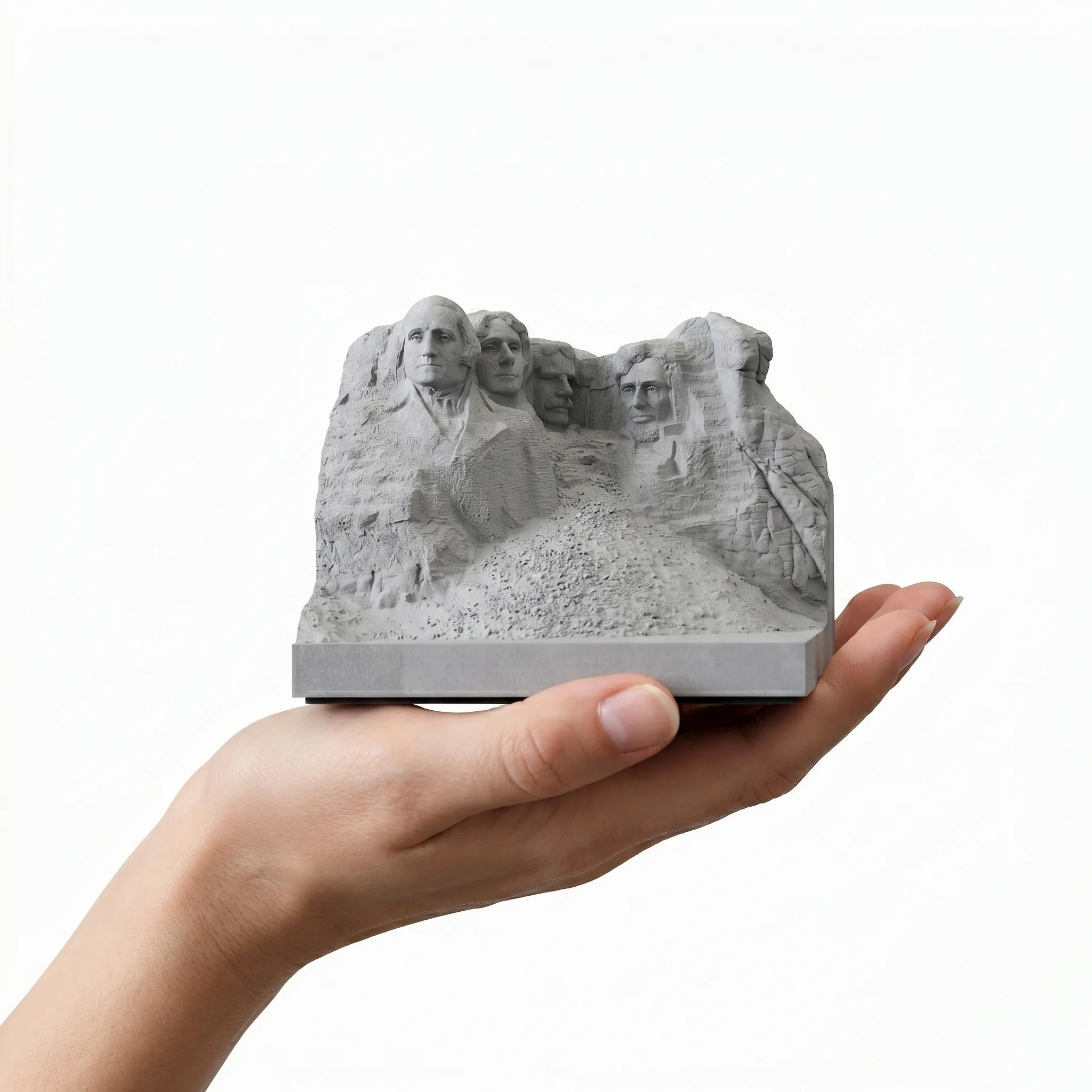 Mount Rushmore Concrete Model – Handcrafted Desk Sculpture & Personalized South Dakota Gift