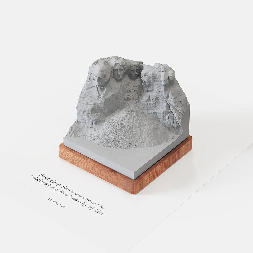 Mount Rushmore Concrete Model – Handcrafted Desk Sculpture & Personalized South Dakota Gift