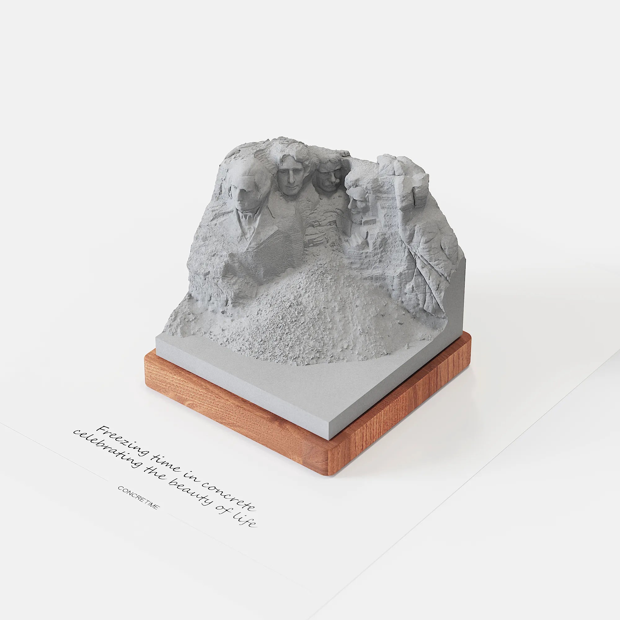 Mount Rushmore Concrete Model – Handcrafted Desk Sculpture & Personalized South Dakota Gift