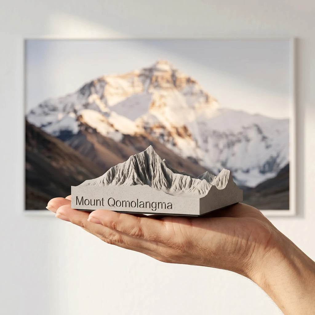 Mount Everest – concrete replica, detailed side view