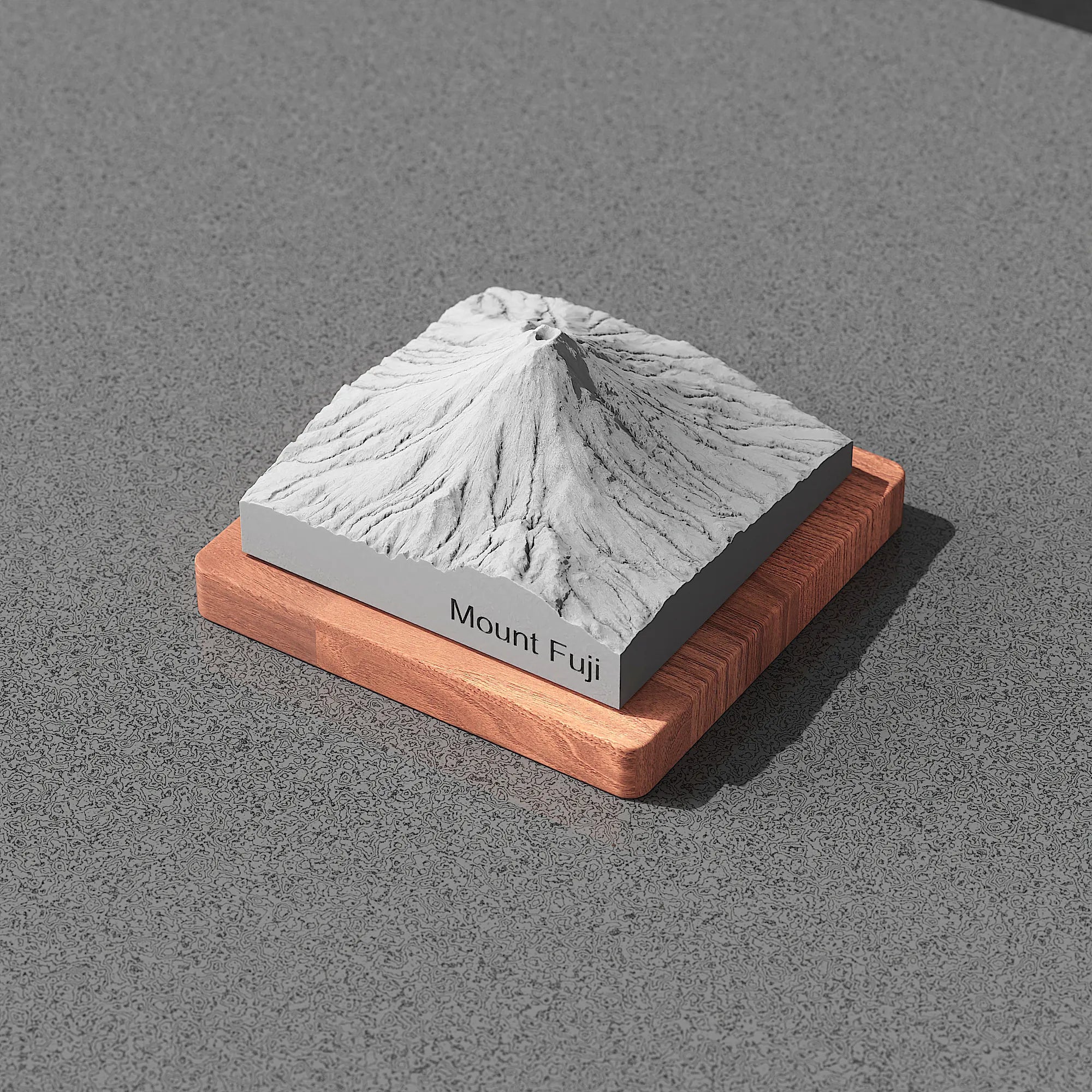 Mount Fuji – concrete landmark model, lifestyle shot