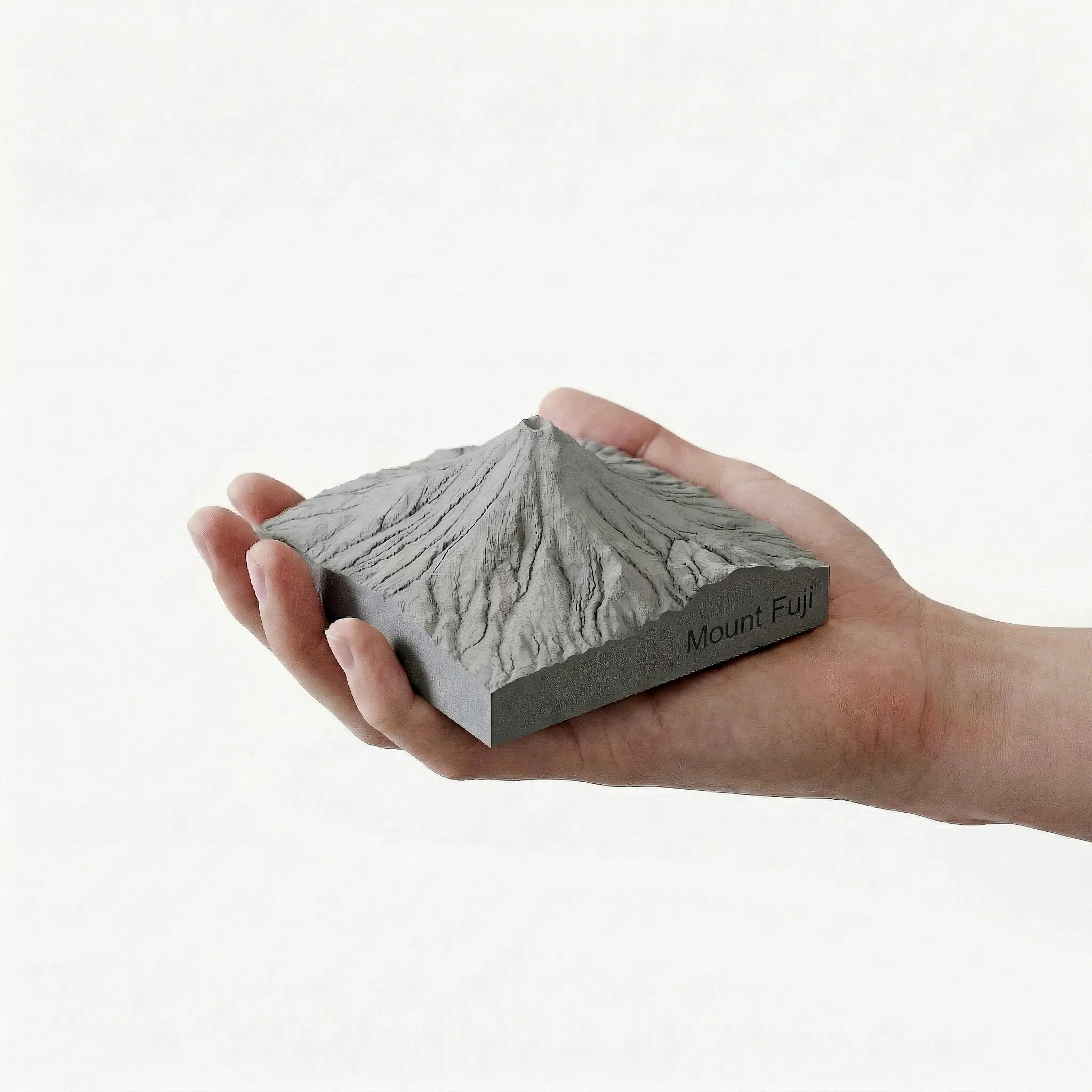 Mount Fuji – architectural model concrete, shadow detail
