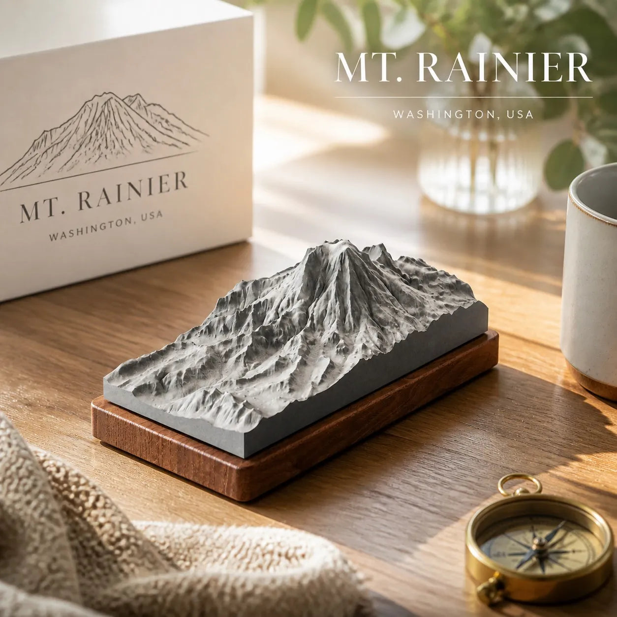 Mount Rainier – concrete replica, detailed side view
