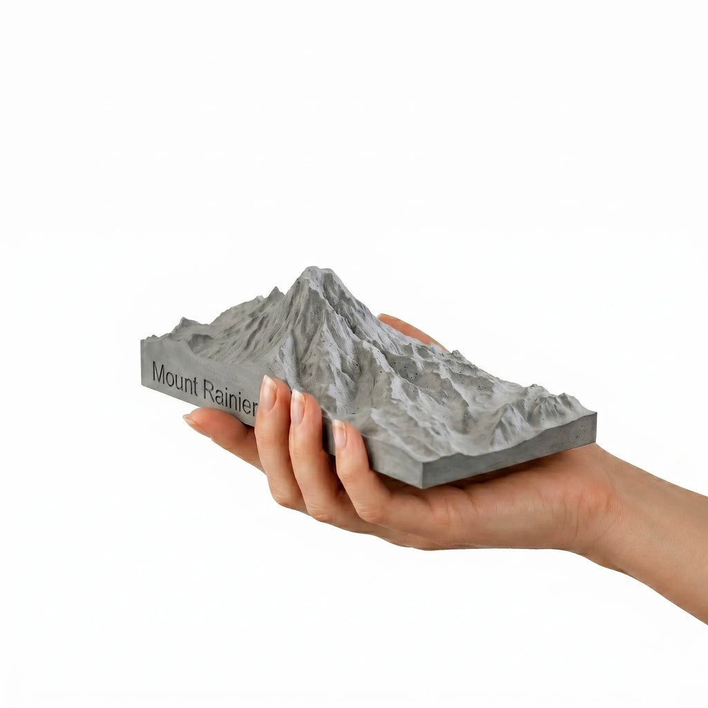 Mount Rainier – architectural concrete sculpture, 45° view
