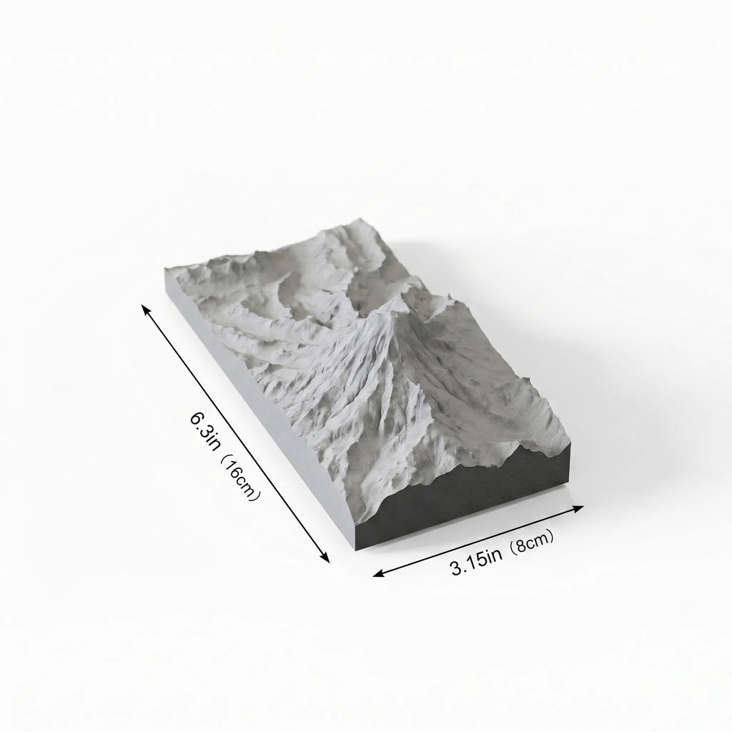 Mount Rainier – concrete sculpture, detail close-up