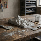 Mount Rainier – concrete landmark model, lifestyle shot