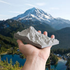 Mount Rainier – custom engraved concrete miniature gift