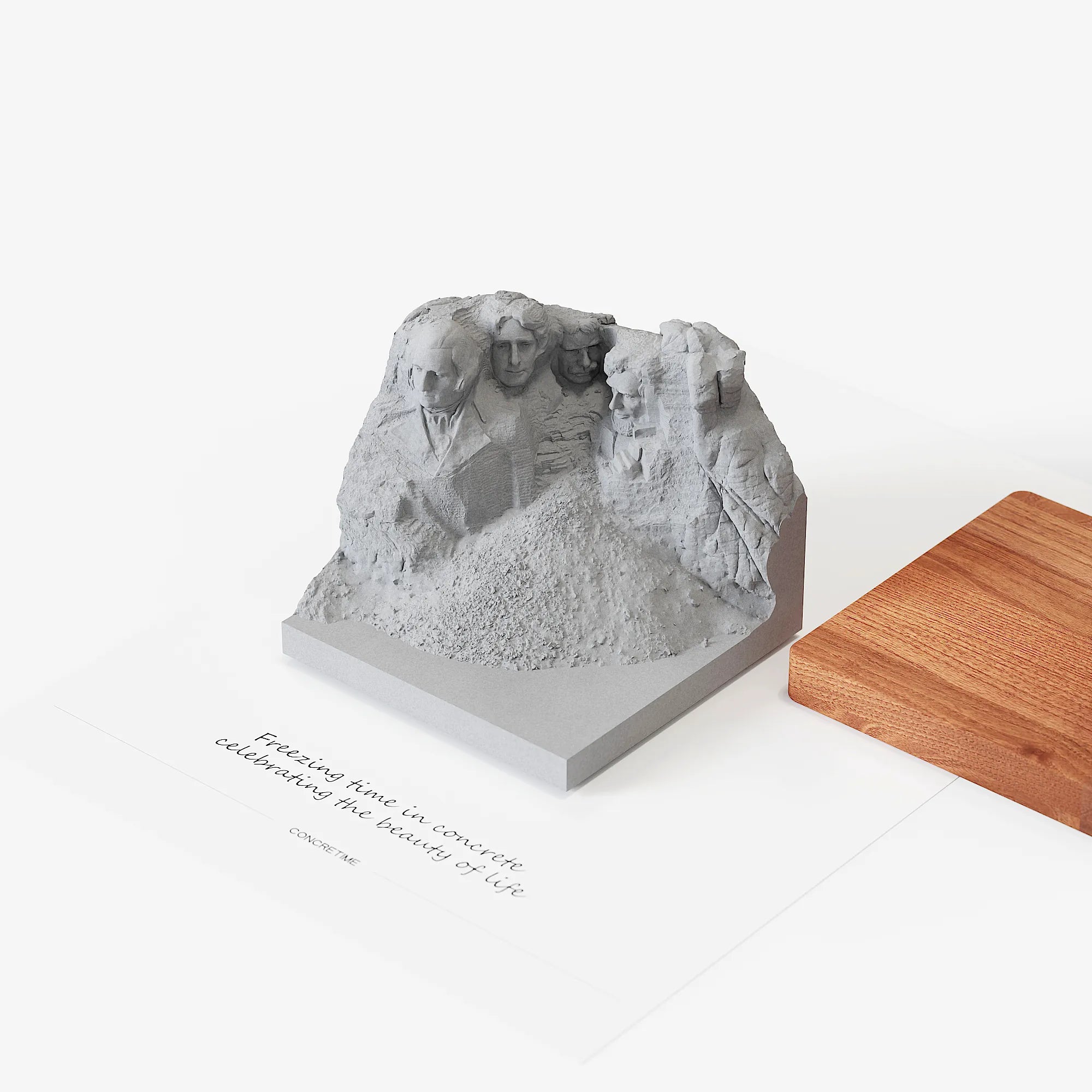 Mount Rushmore – architectural concrete sculpture, 45° view