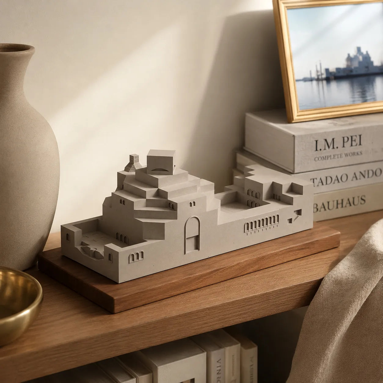 Museum of Islamic Art – concrete architectural model, hero shot
