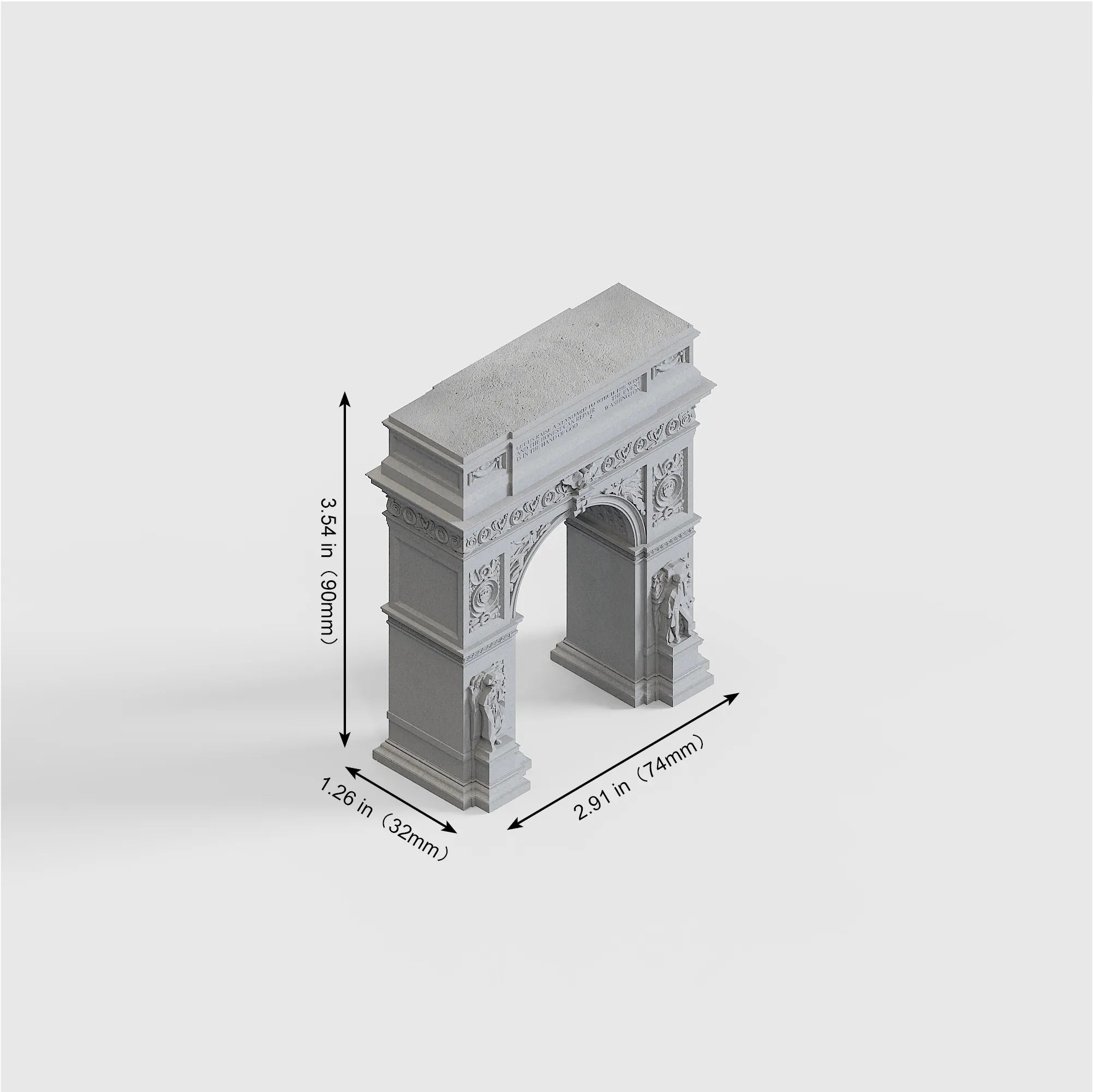 NYU Washington Square Arch Concrete Model – New York University Graduation Gift & Alumni Desk Decor