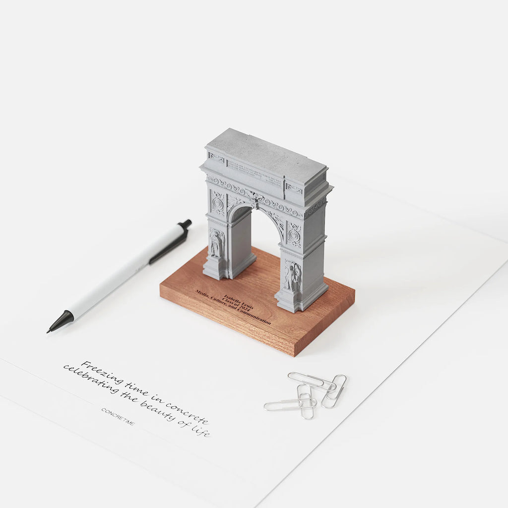 NYU Washington Square Arch Concrete Model – New York University Graduation Gift & Alumni Desk Decor
