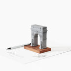 NYU Washington Square Arch – concrete desk decor, natural lighting