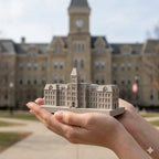 Ohio State University Hall – handcrafted concrete sculpture with wood base