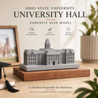 Ohio State University Hall – concrete architectural model, hero shot