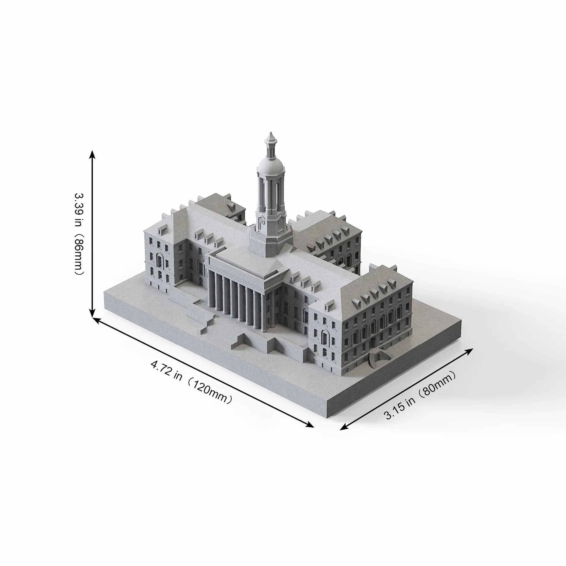 PSU Old Main Concrete Model – Penn State Graduation Gift & Alumni Desk Decor