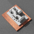 Penn State Old Main – handcrafted concrete sculpture with wood base
