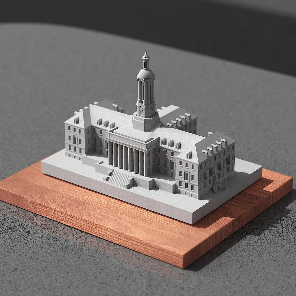 Penn State Old Main – architectural miniature, close-up texture detail