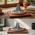Purdue Engineering Fountain – architectural miniature, close-up texture detail