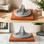 Purdue Engineering Fountain – concrete model, top-down view