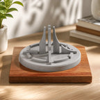 Purdue Engineering Fountain – desk decor concrete replica, angled view