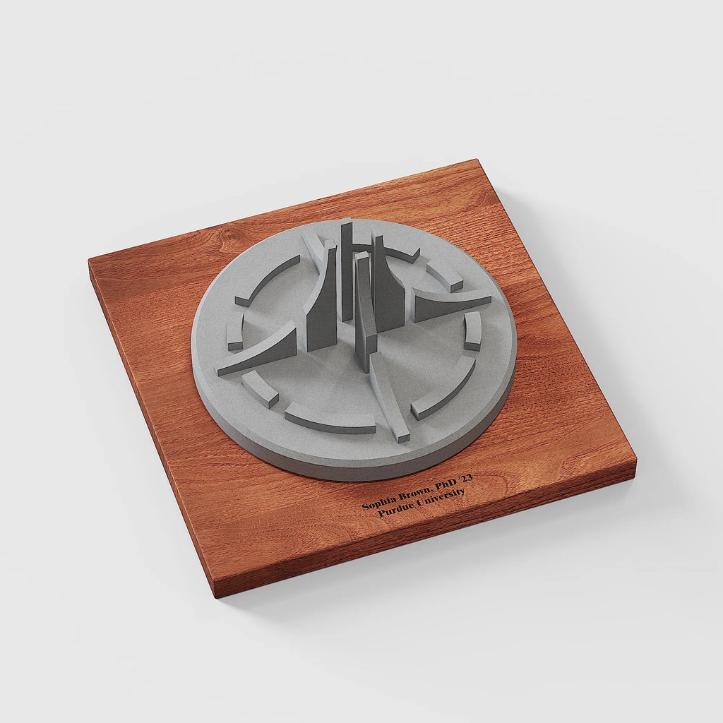 Purdue Engineering Fountain – architectural model concrete, shadow detail