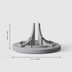 Purdue Engineering Fountain – concrete sculpture, detail close-up