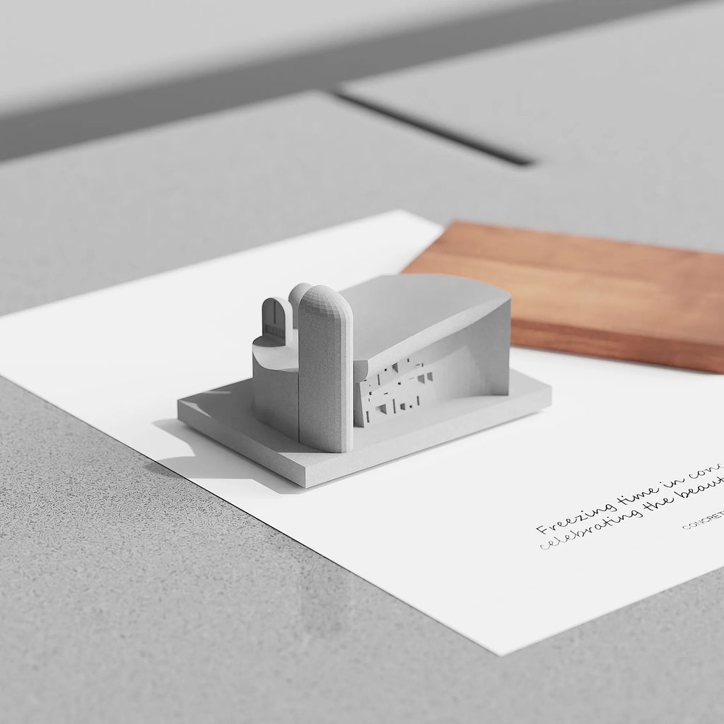 Ronchamp Chapel - concrete landmark model, lifestyle shot