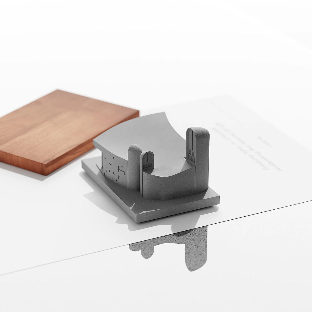Ronchamp Chapel - handcrafted concrete replica, back view