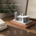 Ronchamp Chapel - handcrafted concrete miniature, front view