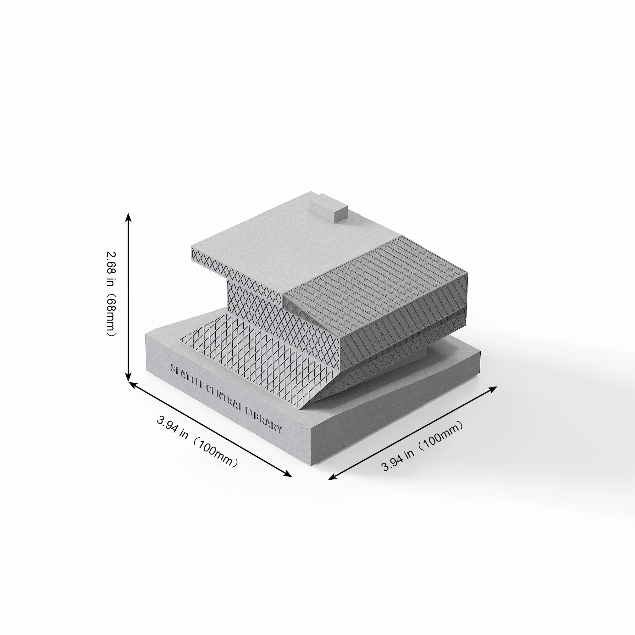 Seattle Central Library – concrete miniature graduation gift
