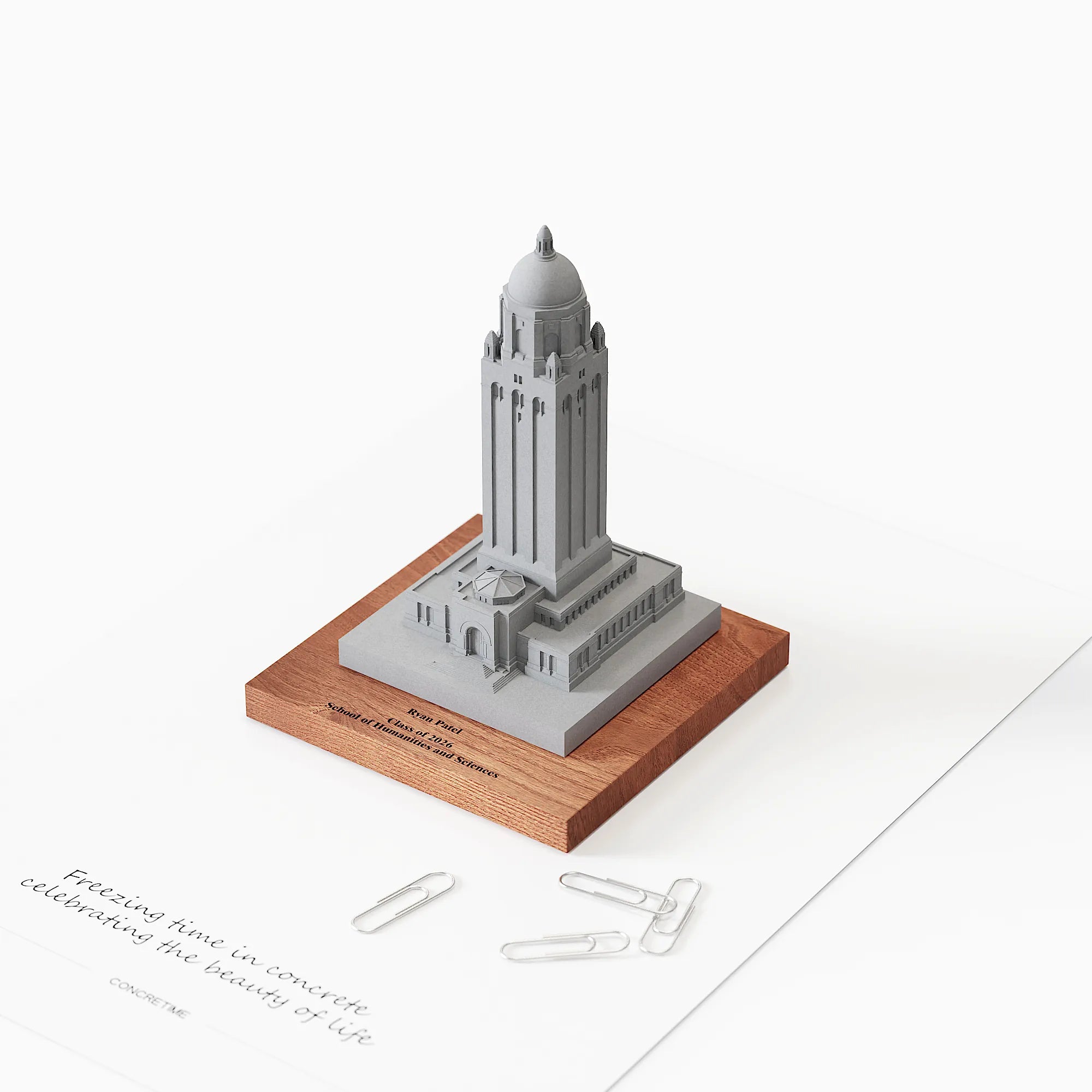Stanford Hoover Tower Concrete Model – Stanford University Graduation Gift & Alumni Desk Decor