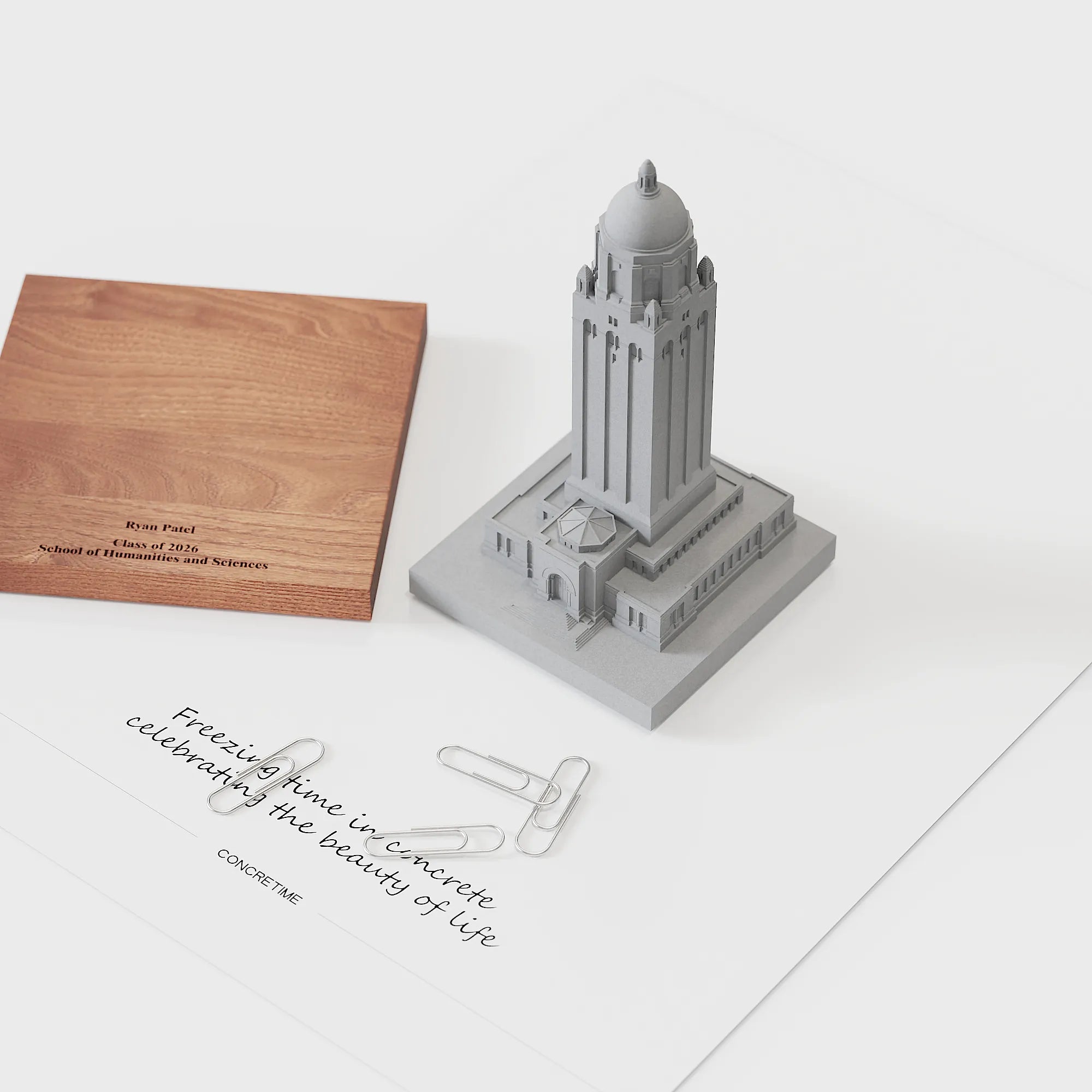 Stanford Hoover Tower Concrete Model – Stanford University Graduation Gift & Alumni Desk Decor