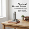Stanford Hoover Tower – handcrafted concrete miniature, front view