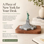 Statue of Liberty – handcrafted concrete miniature, new angle view