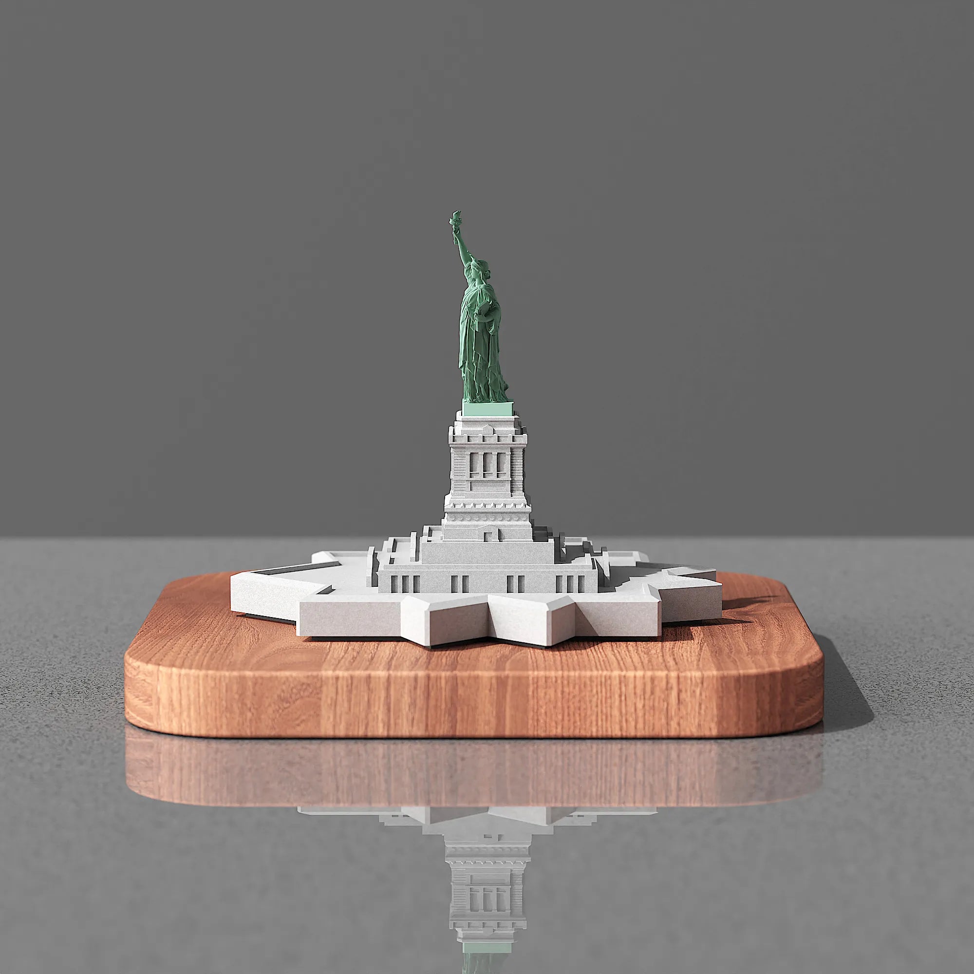 Statue of Liberty – concrete model, top-down view