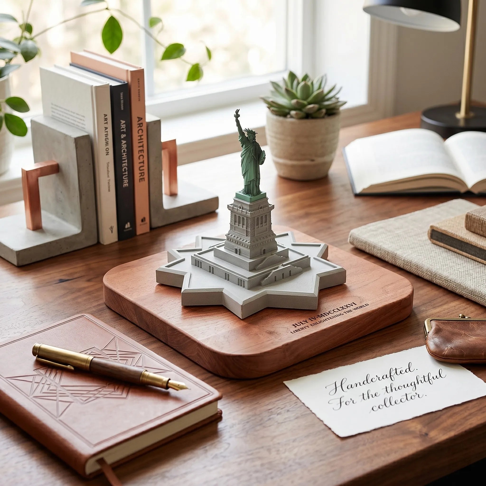 Statue of Liberty – concrete architectural model, hero shot