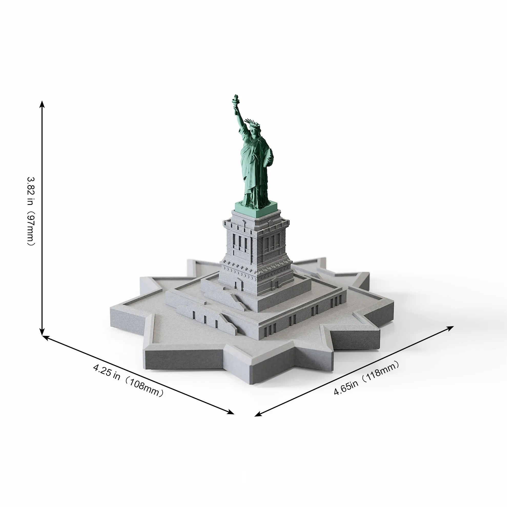 Statue of Liberty Concrete Model – NYC Architectural Miniature & Personalized New York Gift