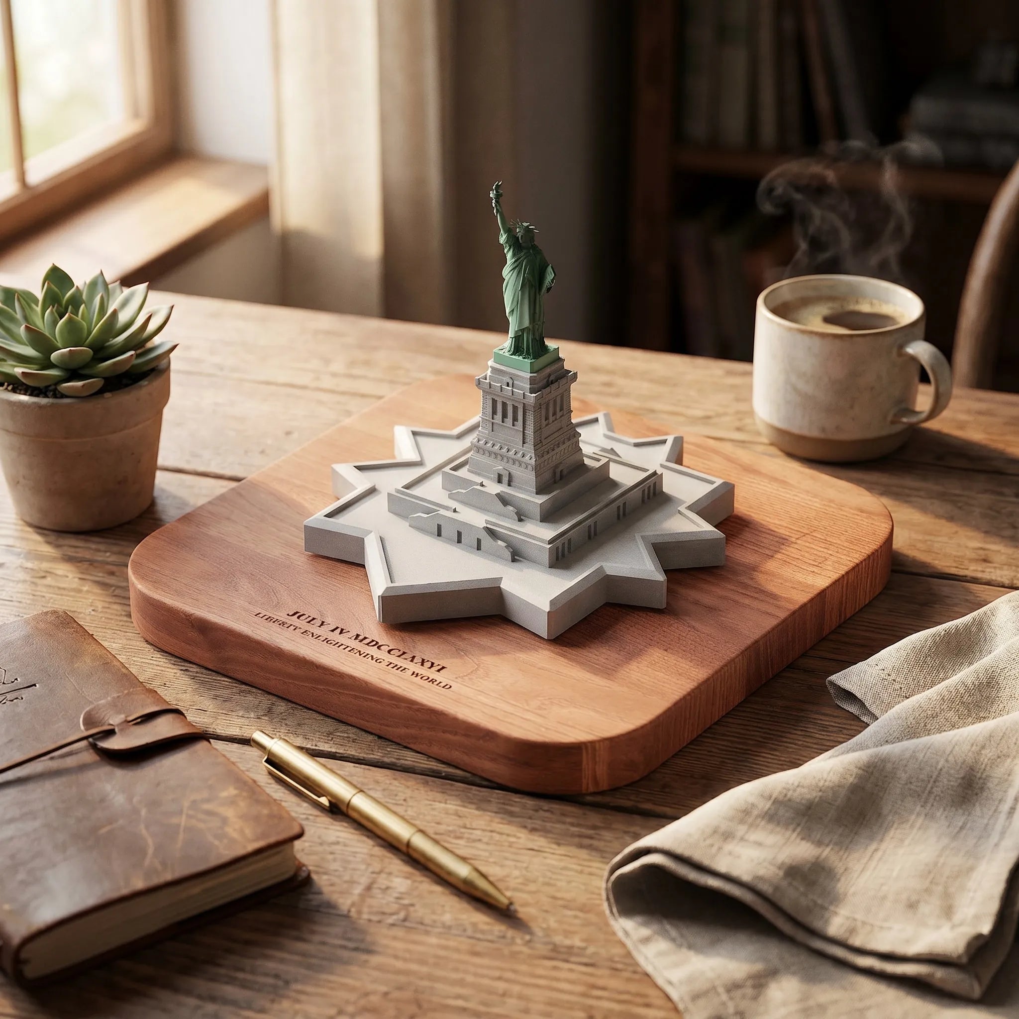 Statue of Liberty Concrete Model – NYC Architectural Miniature & Personalized New York Gift