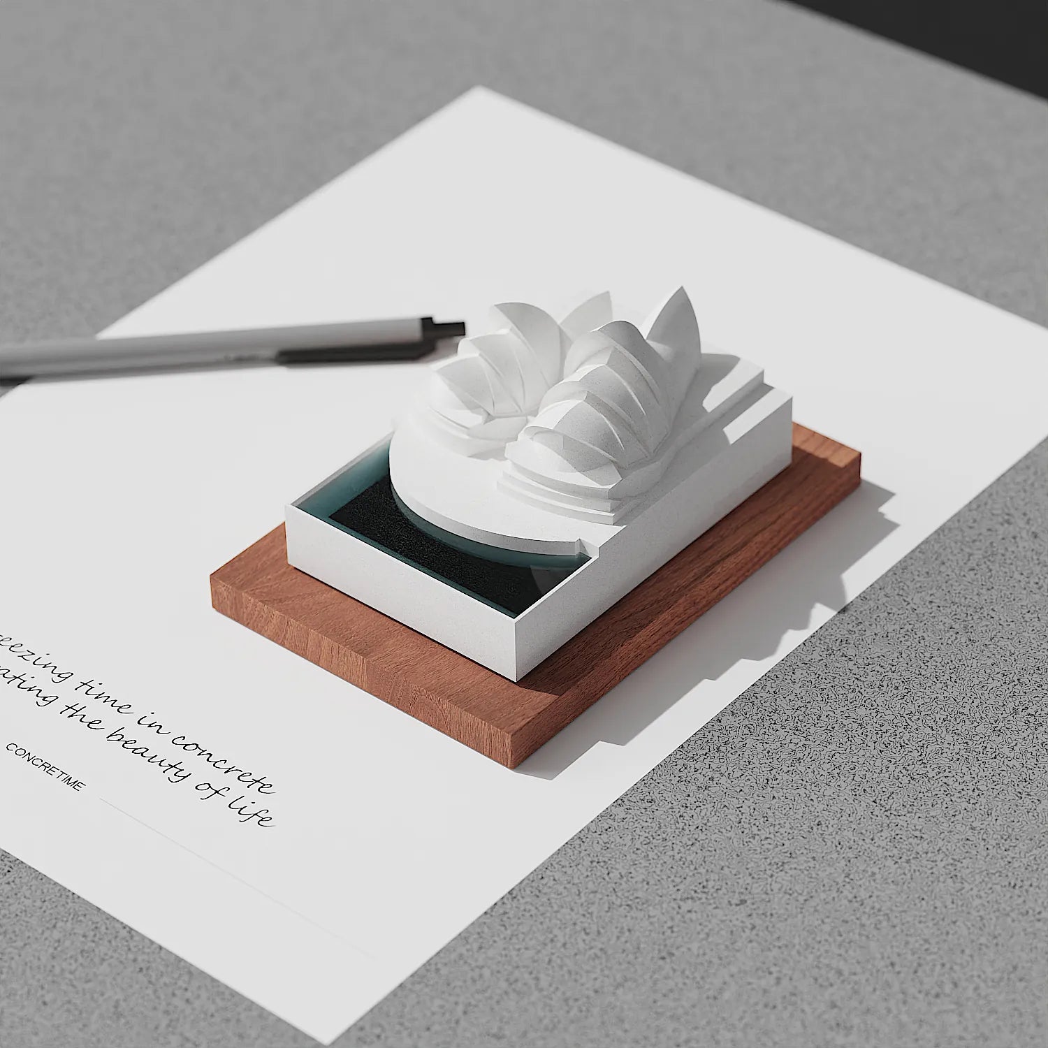 Sydney Opera House Concrete Sculpture, Minimalist Architecture Model