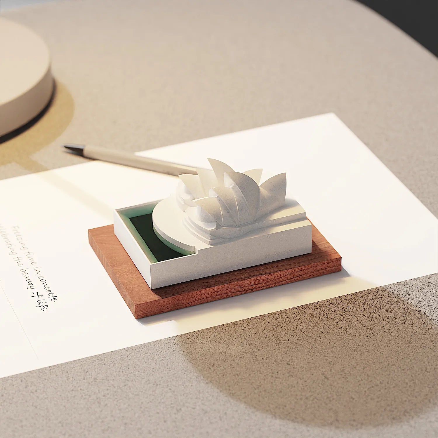 Sydney Opera House – handcrafted concrete replica, back view