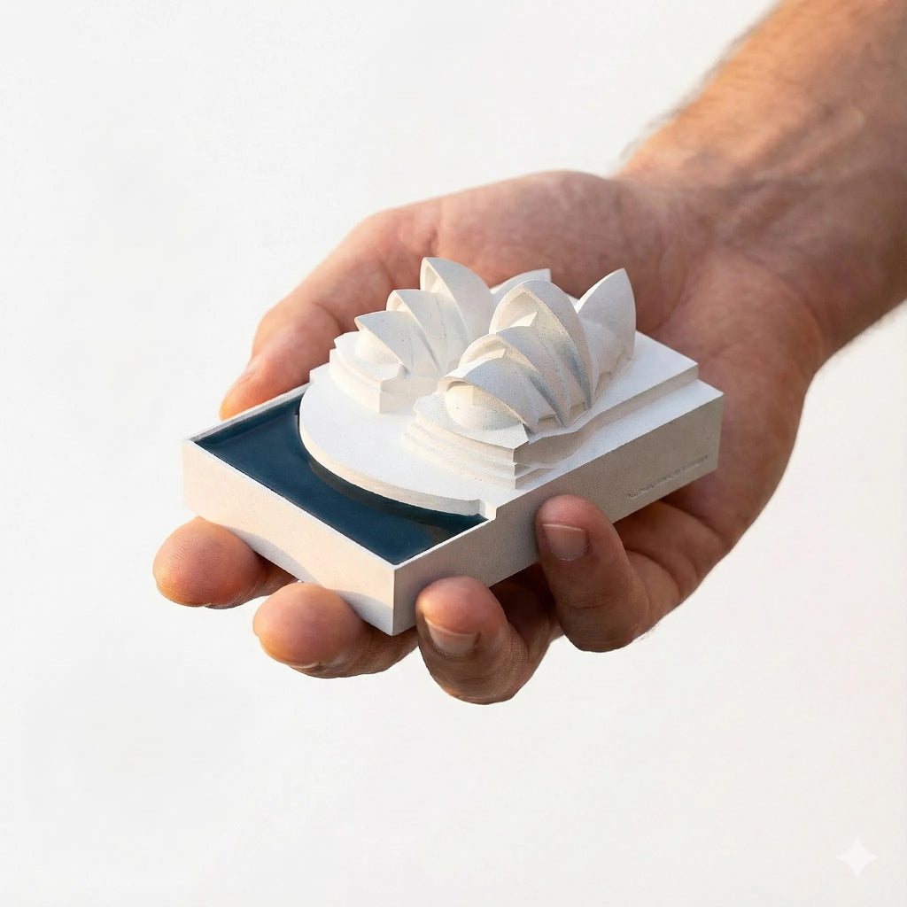 Sydney Opera House – architectural model concrete, shadow detail